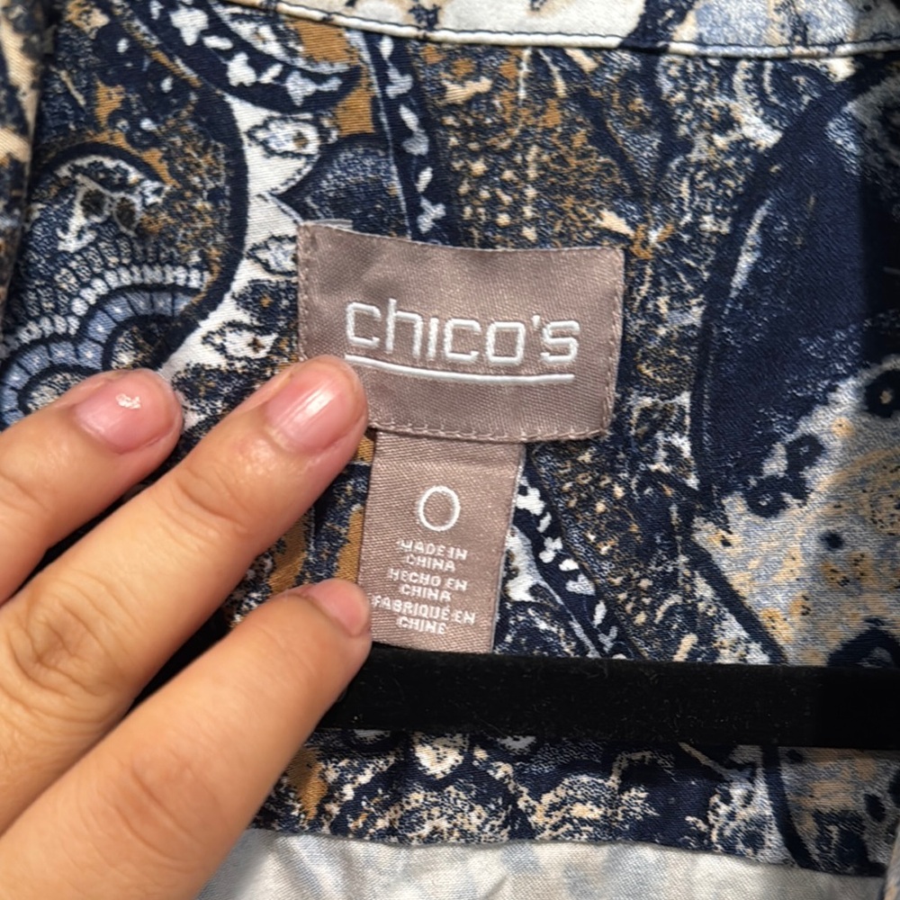 Chico's Multicolor Pattern Zip Up Jacket - image 5